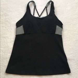 Athleta Running top! Black with built in bra